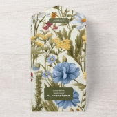 Invitation Tout En Un Mariage de prairie Fleur sauvage lunaire (Dehors)