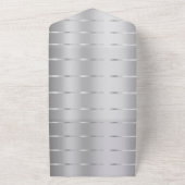 Invitation Tout En Un Mariage de ruban argenté chic (Dehors)