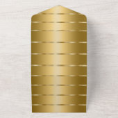 Invitation Tout En Un Mariage de ruban Or Chic (Dehors)