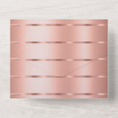 Invitation Tout En Un Mariage de ruban rose Gold (Verso)