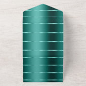 Invitation Tout En Un Mariage de ruban vert turquoise (Dehors)