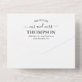 Invitation Tout En Un Mariage de script classique simple Photo Heart (Verso)