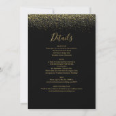 Invitation Tout en un Mariage de script de Parties scintillan (Dos)