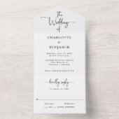 Invitation Tout En Un Mariage de script élégant (À l'intérieur)