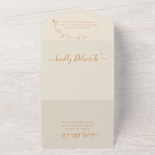Invitation Tout En Un Mariage de script tout en un (Dehors)