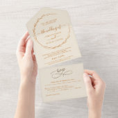 Invitation Tout En Un Mariage de script tout en un (Déchirure)