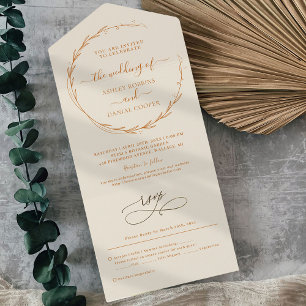 Invitation Tout En Un Mariage de script tout en un