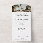 Invitation Tout En Un Mariage de Sea the Love Beach (À l'intérieur)