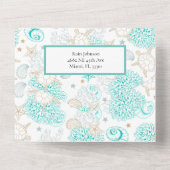 Invitation Tout En Un Mariage de Sea the Love Beach (Verso)