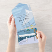 Invitation Tout En Un Mariage de station de ski (Déchirure)