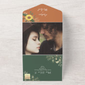 Invitation Tout En Un Mariage de Sunflower de Terracotta (Dehors)