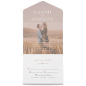 Invitation Tout En Un Mariage de superposition brossé