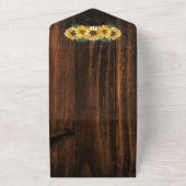 Invitation Tout En Un Mariage de tournesol rustique (Dehors)