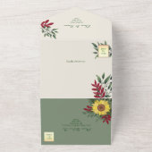 Invitation Tout En Un Mariage de tournesol rustique Boho (Dehors)