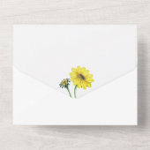Invitation Tout En Un Mariage De Tournesol Rustique Floral Élégant Tout  (Verso)