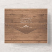 Invitation Tout En Un Mariage de tournesols rustiques tout en un (Verso)