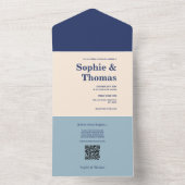 Invitation Tout En Un Mariage de typographie moderne Bold (À l'intérieur)