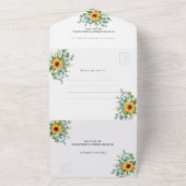 Invitation Tout En Un Mariage de verdure des tournesols eucalyptus (Dehors)