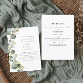 Invitation Tout en un Mariage de verdure Eucalyptus