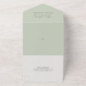 Invitation Tout En Un Mariage de verdure simple Eucalyptus (Dehors)