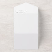 Invitation Tout En Un Mariage d'élégance moderne noir et blanc rouge (Dehors)