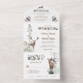Invitation Tout En Un Mariage des animaux forestiers (À l'intérieur)