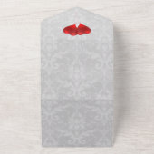 Invitation Tout En Un Mariage des ballons du coeur rouge (Dehors)