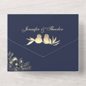 Invitation Tout En Un Mariage des Oiseaux (Verso)