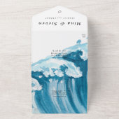 Invitation Tout En Un mariage des vagues océaniques (Dehors)