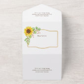 Invitation Tout En Un Mariage d'été des tournesols Boho (Dehors)