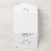 Invitation Tout En Un Mariage d'été Eucalyptus de verdure rustique. (Dehors)