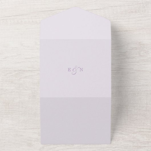 Invitation Tout En Un Mariage d'été Lilac Whisper Spring (Dehors)