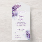 Invitation Tout En Un Mariage d'été Lilac Whisper Spring (À l'intérieur)