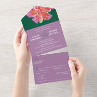 Mariage d'été vibrant avec un hibiscus tropical
