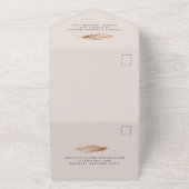 Invitation Tout En Un Mariage d'herbe bohème naturel moderne (Dehors)