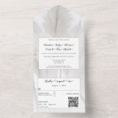 Invitation Tout En Un Mariage d'herbe Boho Pampas (À l'intérieur)