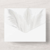 Invitation Tout En Un Mariage d'herbe Boho Pampas (Verso)