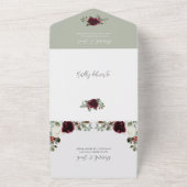 Invitation Tout En Un Mariage d'hiver de Noël élégant (Dehors)