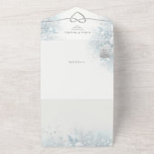 Invitation Tout En Un Mariage d'hiver élégant en argent (Dehors)