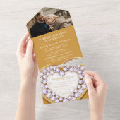 Invitation Tout En Un Mariage d'or 75 ans fête (Déchirure)