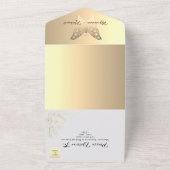 Invitation Tout En Un Mariage d'or romantique Boho (Dehors)