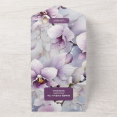 Invitation Tout En Un Mariage d'orchidée pourpre (Dehors)