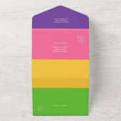 Invitation Tout En Un Mariage du drapeau sapphérique lesbienne (Dehors)