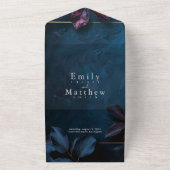 Invitation Tout En Un Mariage du jardin de minuit enchanté (Dehors)