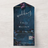 Invitation Tout En Un Mariage du jardin de minuit enchanté (À l'intérieur)