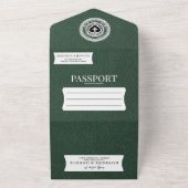 Invitation Tout En Un Mariage du passeport mexicain vert (Dehors)