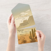 Invitation Tout En Un Mariage du paysage du désert (Déchirure)