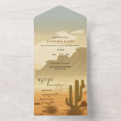 Invitation Tout En Un Mariage du paysage du désert (À l'intérieur)