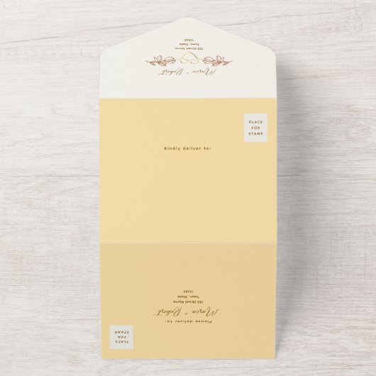 Invitation Tout En Un Mariage du printemps de Boho (Dehors)