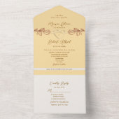 Invitation Tout En Un Mariage du printemps de Boho (À l'intérieur)